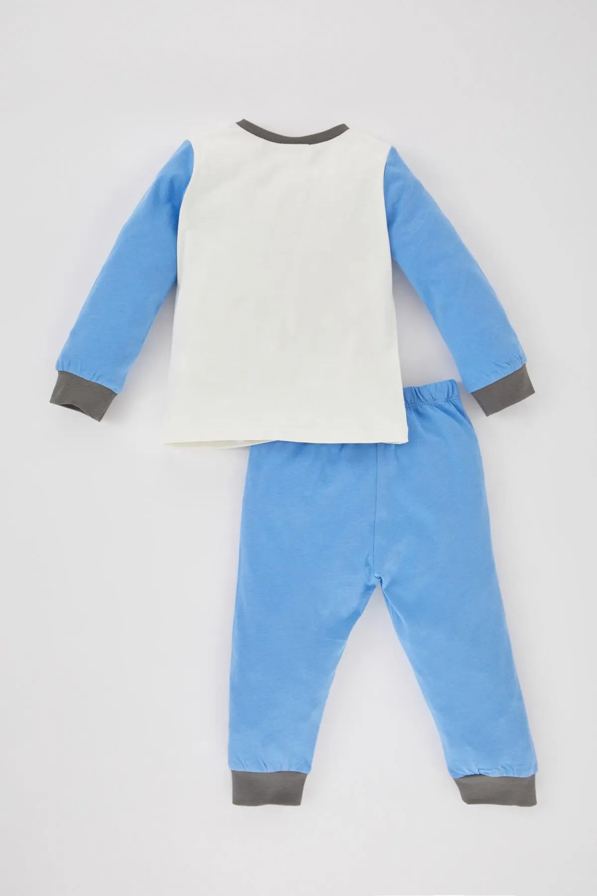 DeFacto  Langärmliges Pyjama-Set aus gekämmter Baumwolle mit Fahrzeug-Aufdruck für Babys