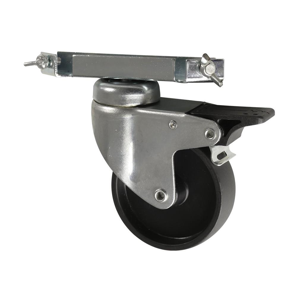 BRB Rollensatz für Alu-Behälter, 4 Lenkrollen 22 mm breit , Ø 75 mm
