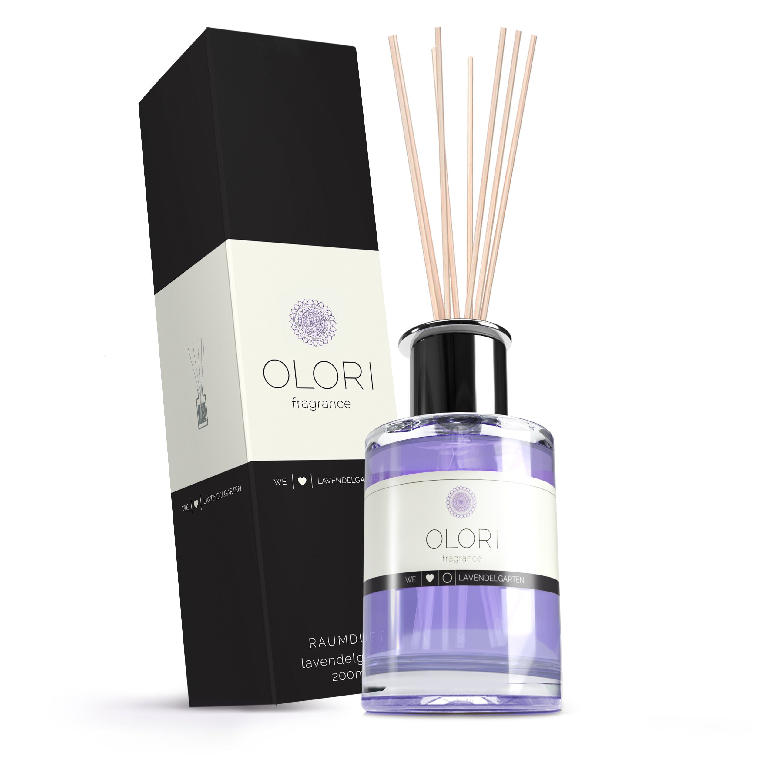 OLORI Raumduft Diffuser I Lavendel I mit ätherischen Ölen I 200 ml (1-St)