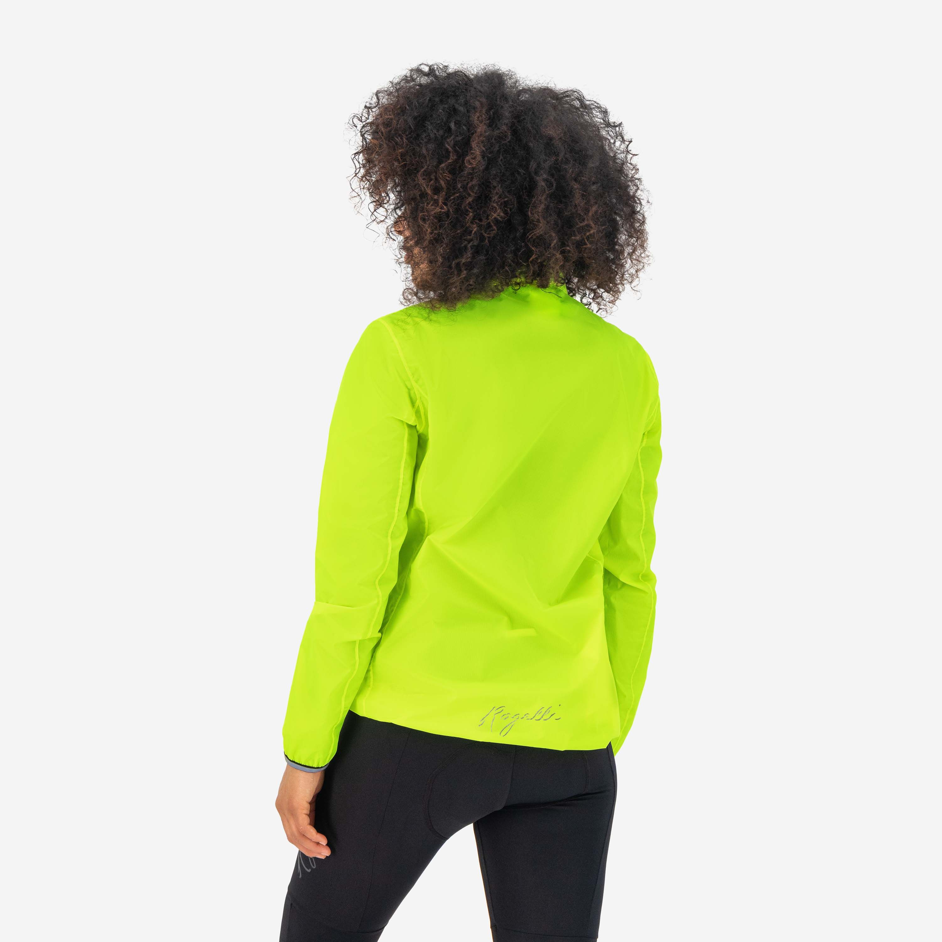 Rogelli Essential Fluor Yellow Damen Fahrrad Regenjacke