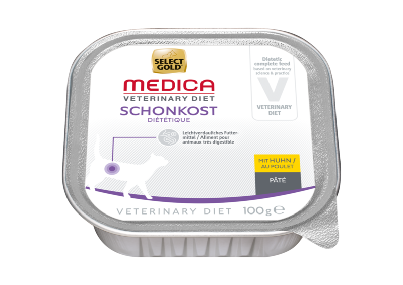 SELECT GOLD Nassfutter SELECT GOLD Medica Schonkost 16x100g Huhn