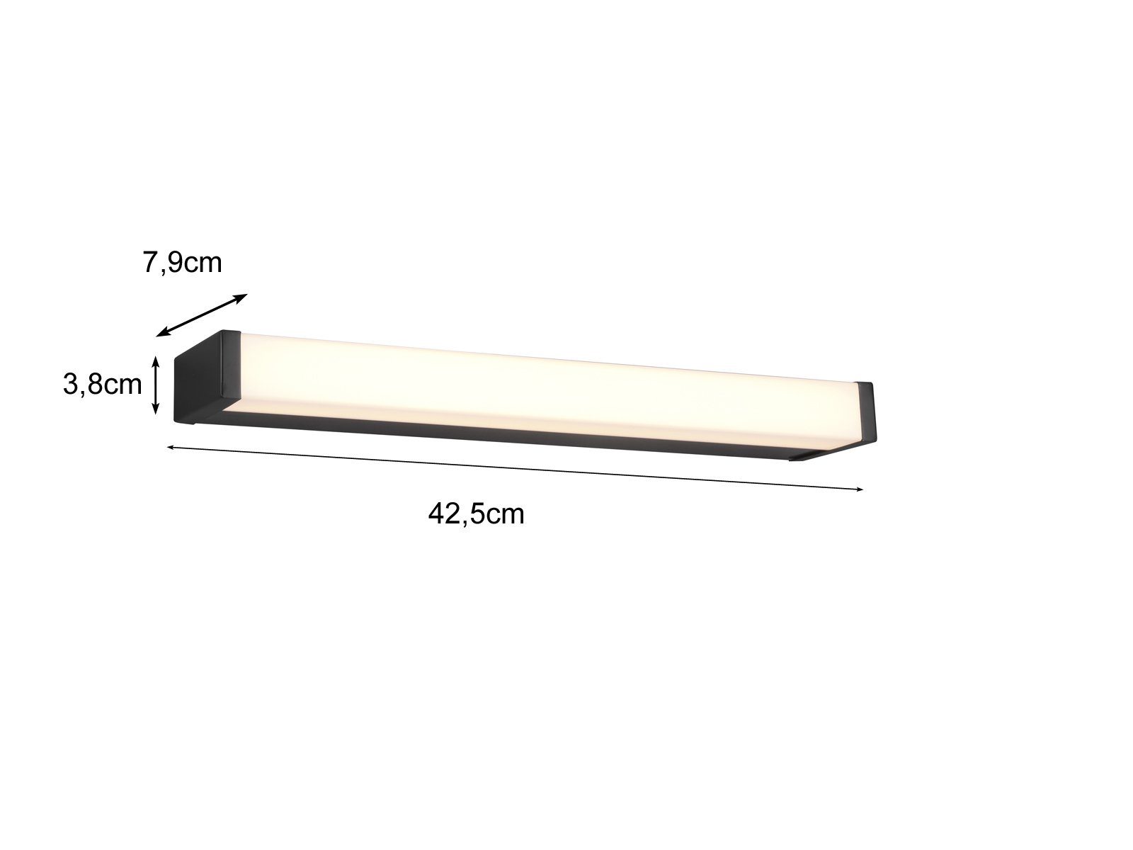 meineWunschleuchte Spiegelleuchte, LED fest integriert, Warmweiß, 2er Set LED Badezimmerlampe IP44, Badlampe Wand, Gäste WC B: 42,5cm