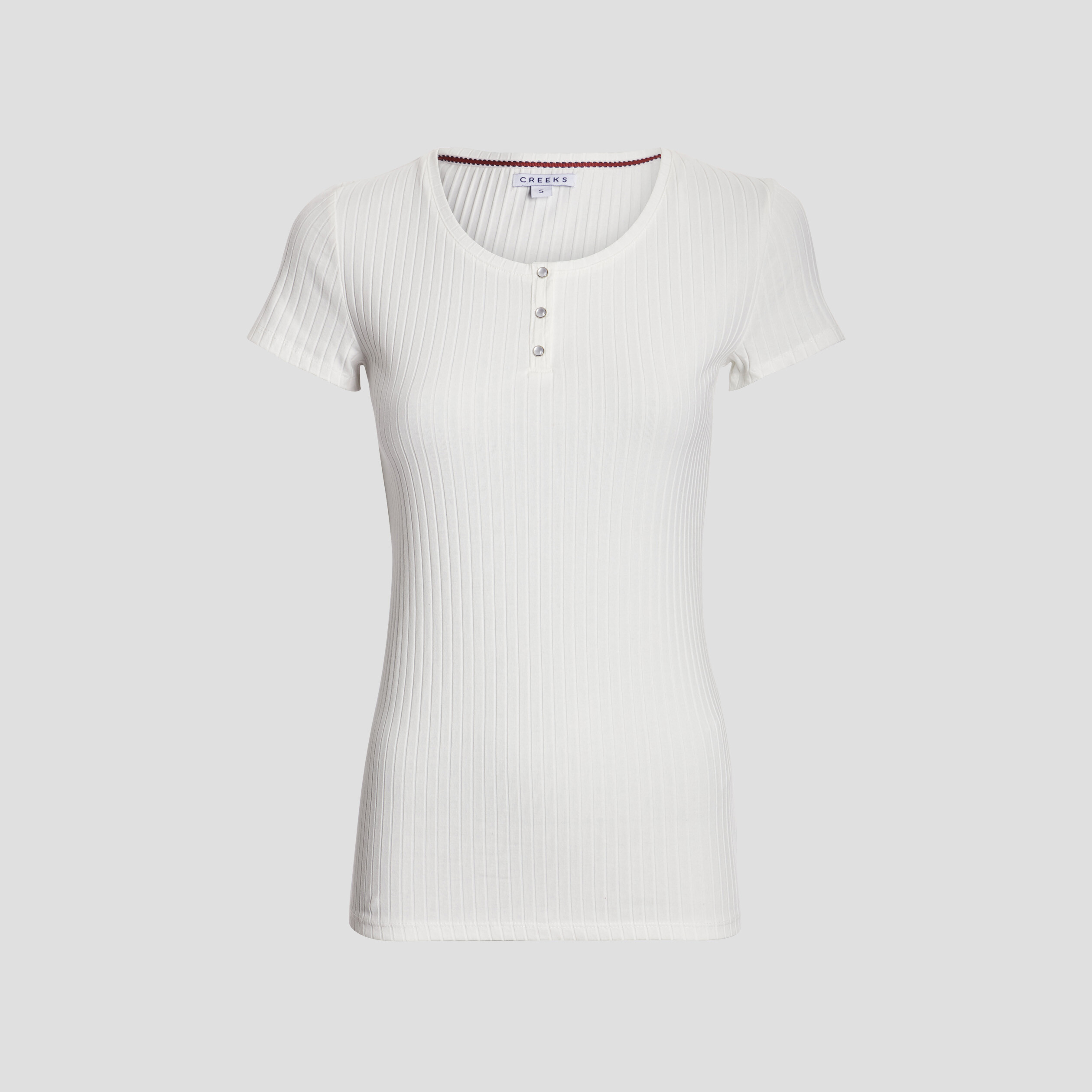 T-shirt manches courtes ivoire femme | La Halle