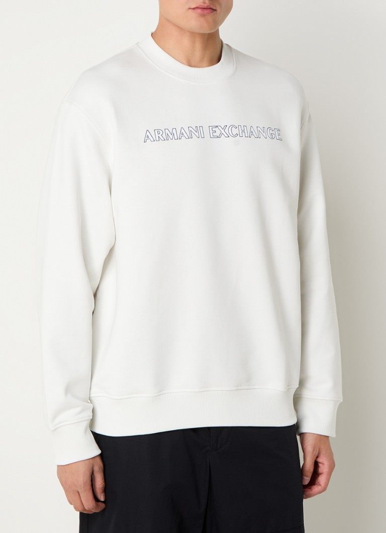 Pulover Armani Exchange cu logo imprimat