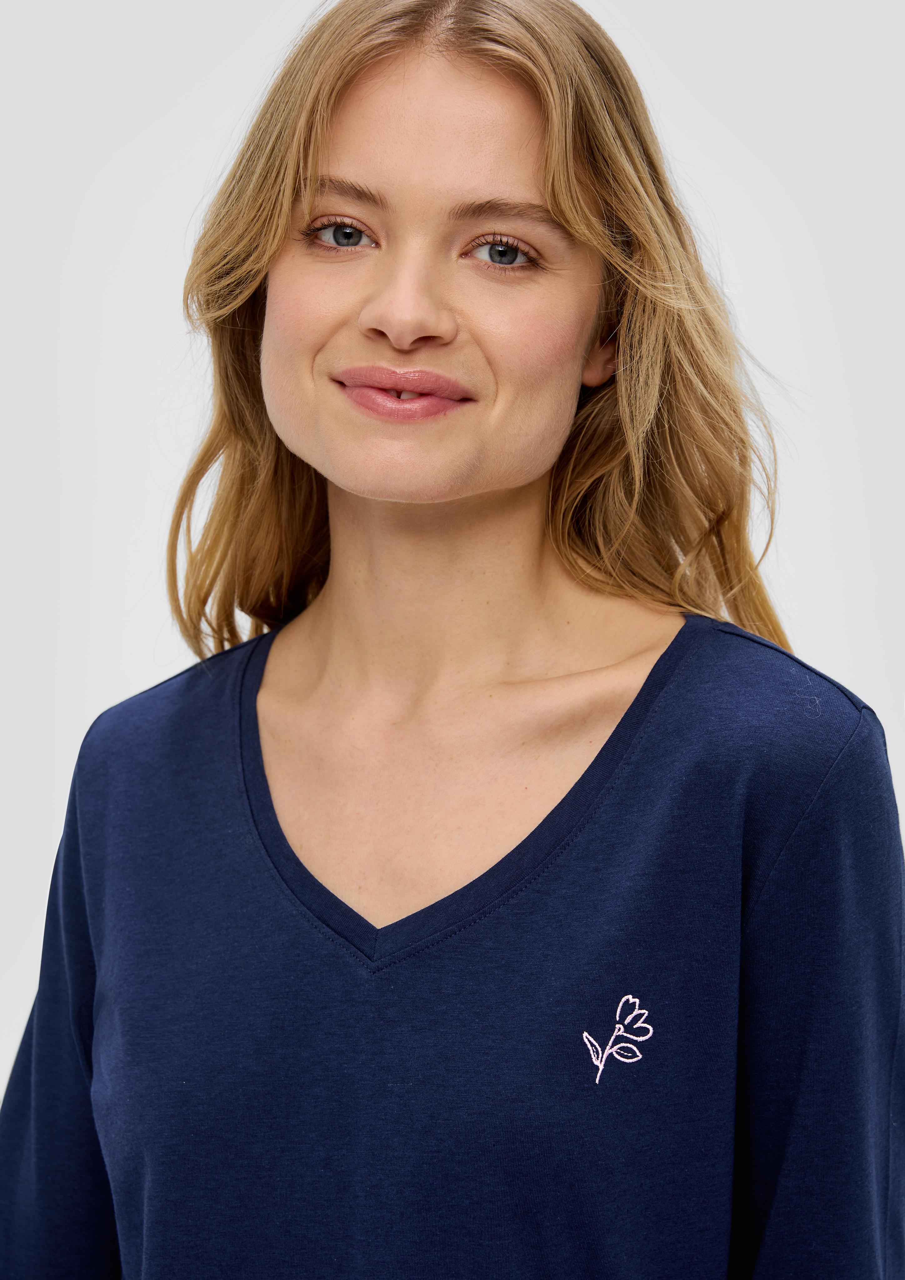 Loungewear Sweatshirt mit Stickerei-Detail  6009456-2573