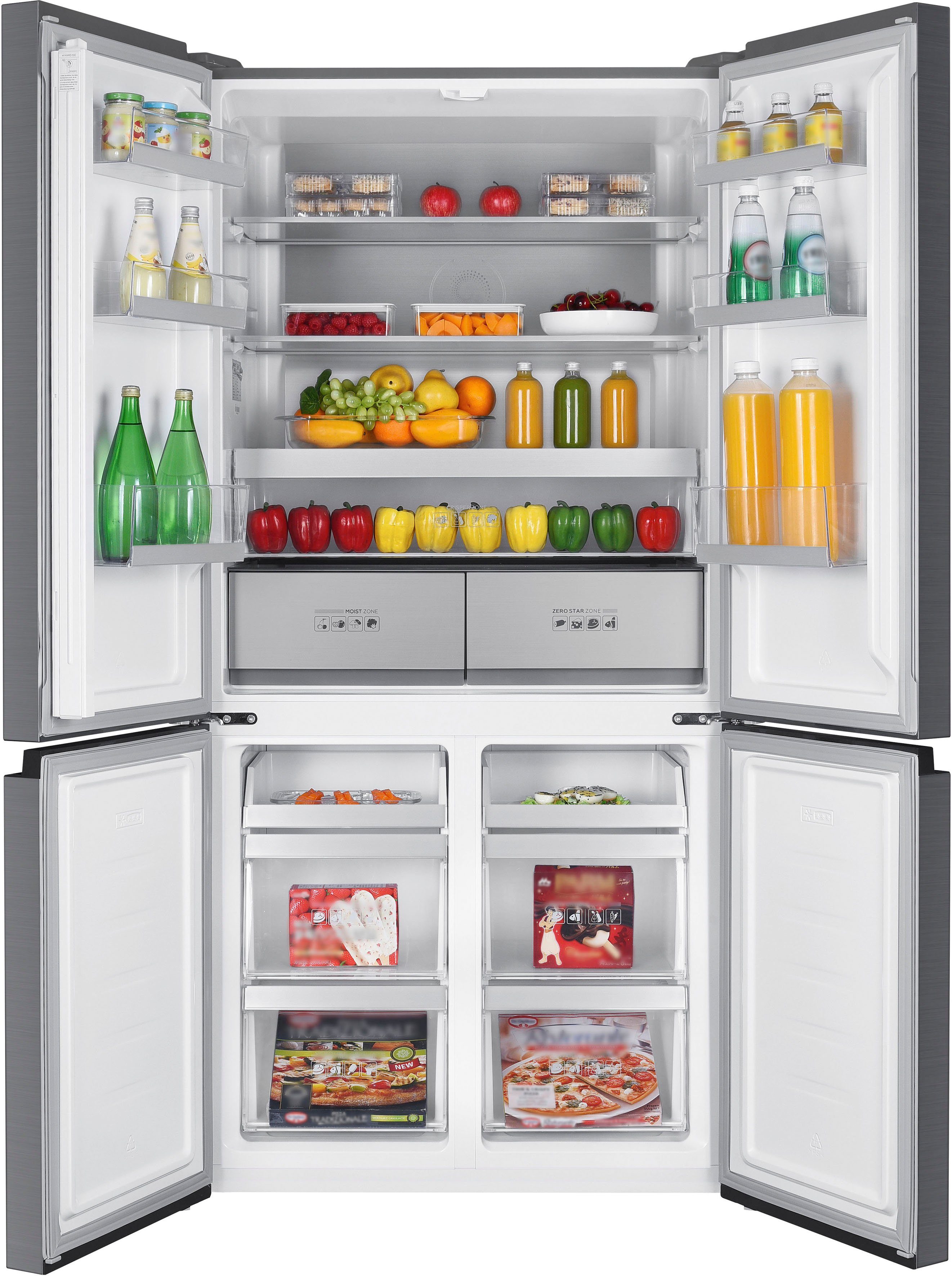 Hanseatic Multi Door HCDA19090DI, 190,0 cm hoch, 90,9 cm breit, NoFrost, Multizone, Display, Türalarm