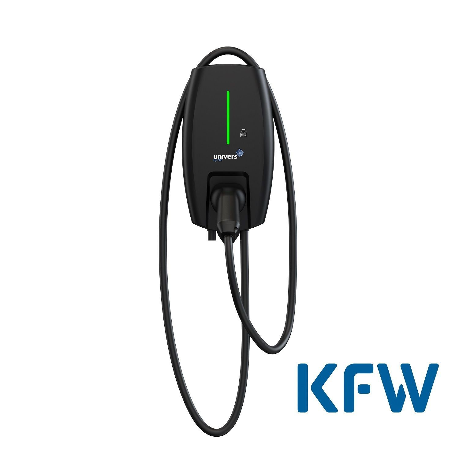 Univers Elektroauto-Ladestation U+ WB1-7-OCPP-LK7 Wallbox 7,2 kW Typ 2 WLAN Bluetooth, Dreiphasig, 7,2 kW, 7m Typ 2-Ladekabel, KfW förderfähig