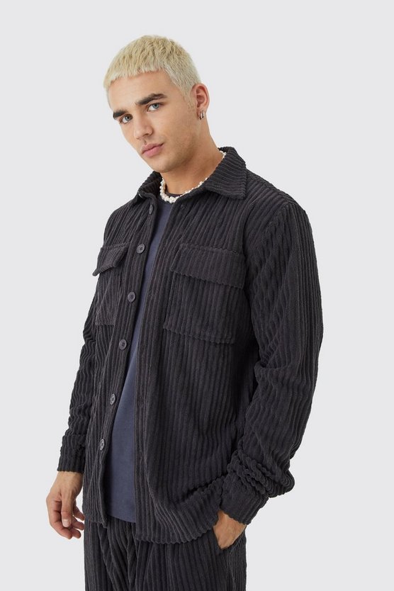 Geripptes Overshirt