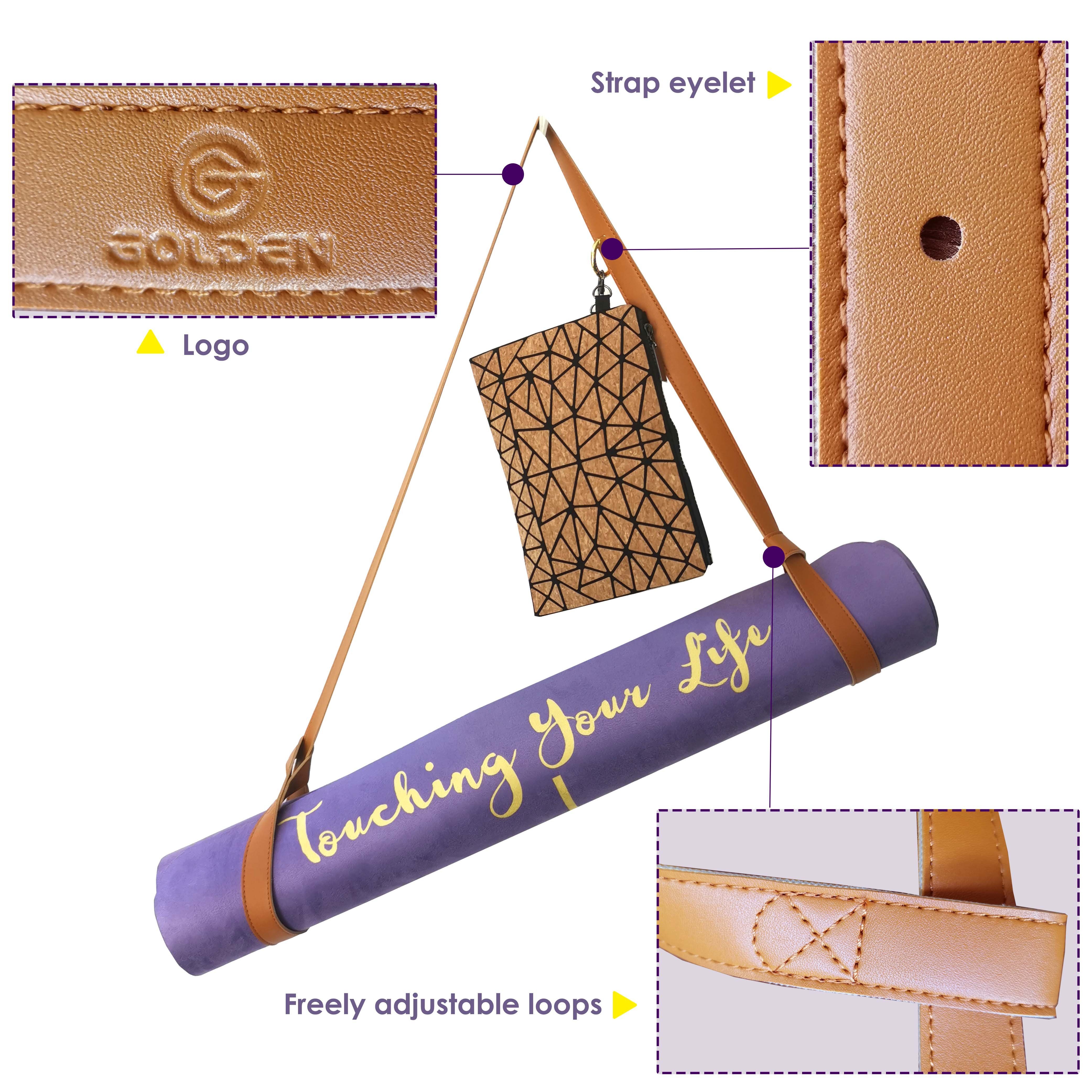 GOLDEN Yogamatte GOLDEN® Yogamatte rutschfest aus Kautschuk XL groß 4mm Dicke 183cm Länge 68cm Breite Align Recycelbare Guter Halt bei viel Schweiß Handtuch Matte, Sprühen Sie wenig Wasser, perfekte Griffe bekommen
