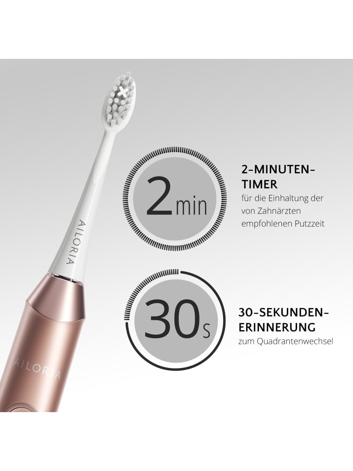 Ailoria SHINE BRIGHT USB-Schallzahnbürste in roségold günstig kaufen onesize