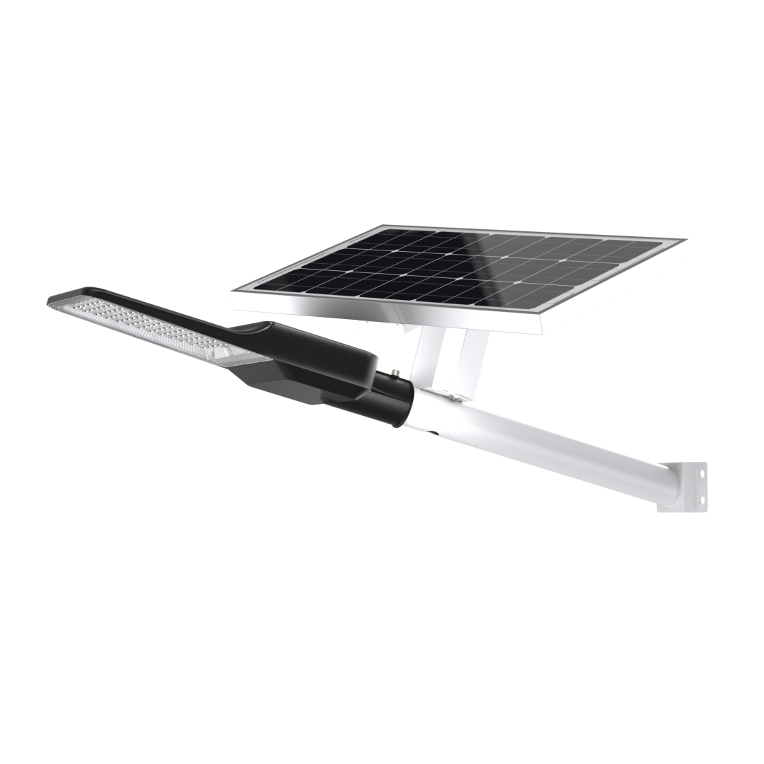 ENOVALITE Solar-Straßenleuchte PRO, Parkplatzleuchte, 30W PV
