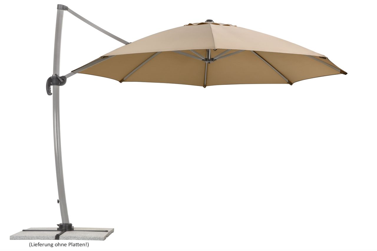 Schneider Schirme Schneider Ampelschirm RHODOS RONDO ca. 350 cm Ø, sand