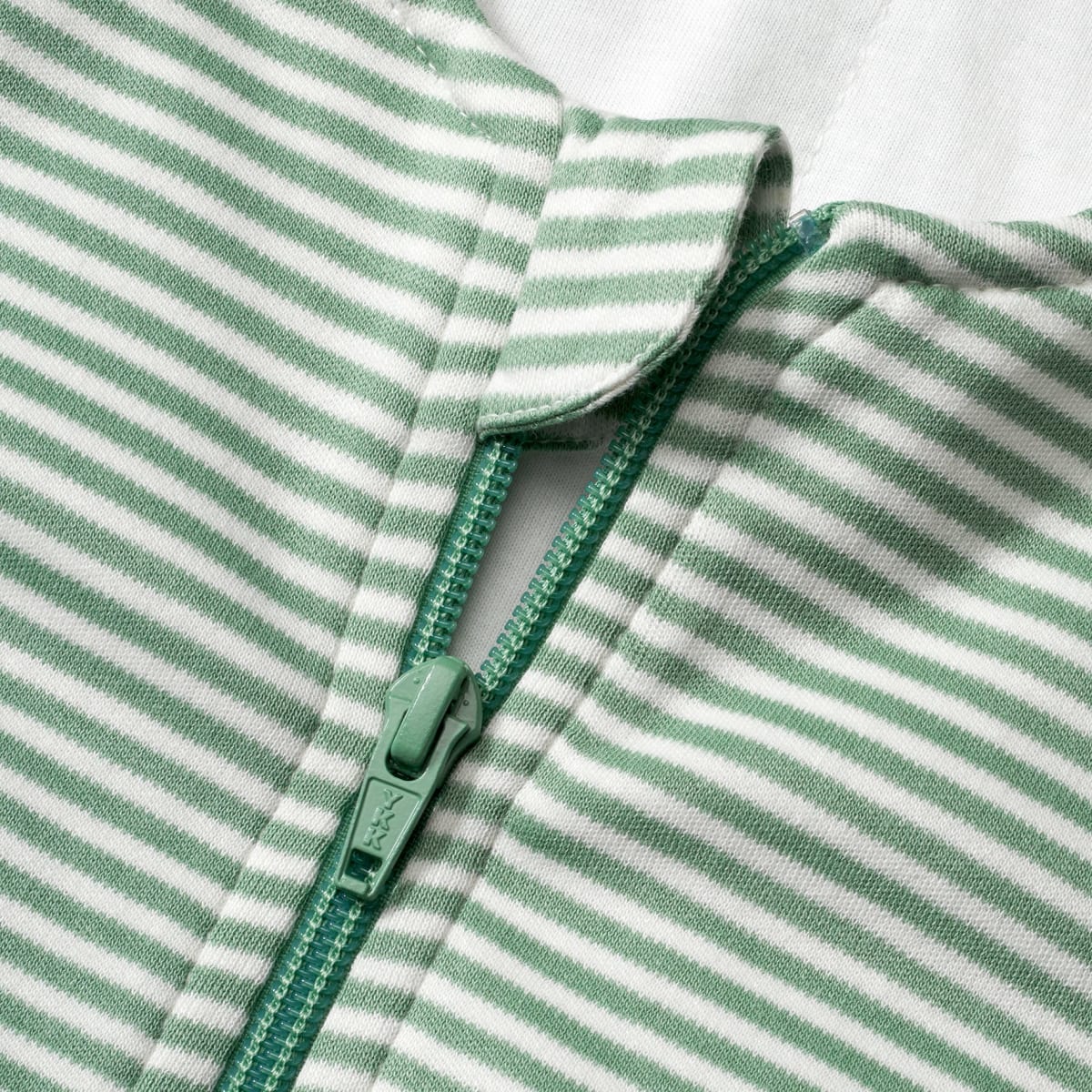 Schlafsack mit Beinen 1,5 TOG, mit Ringeln, grün, 100 cm, 1 St