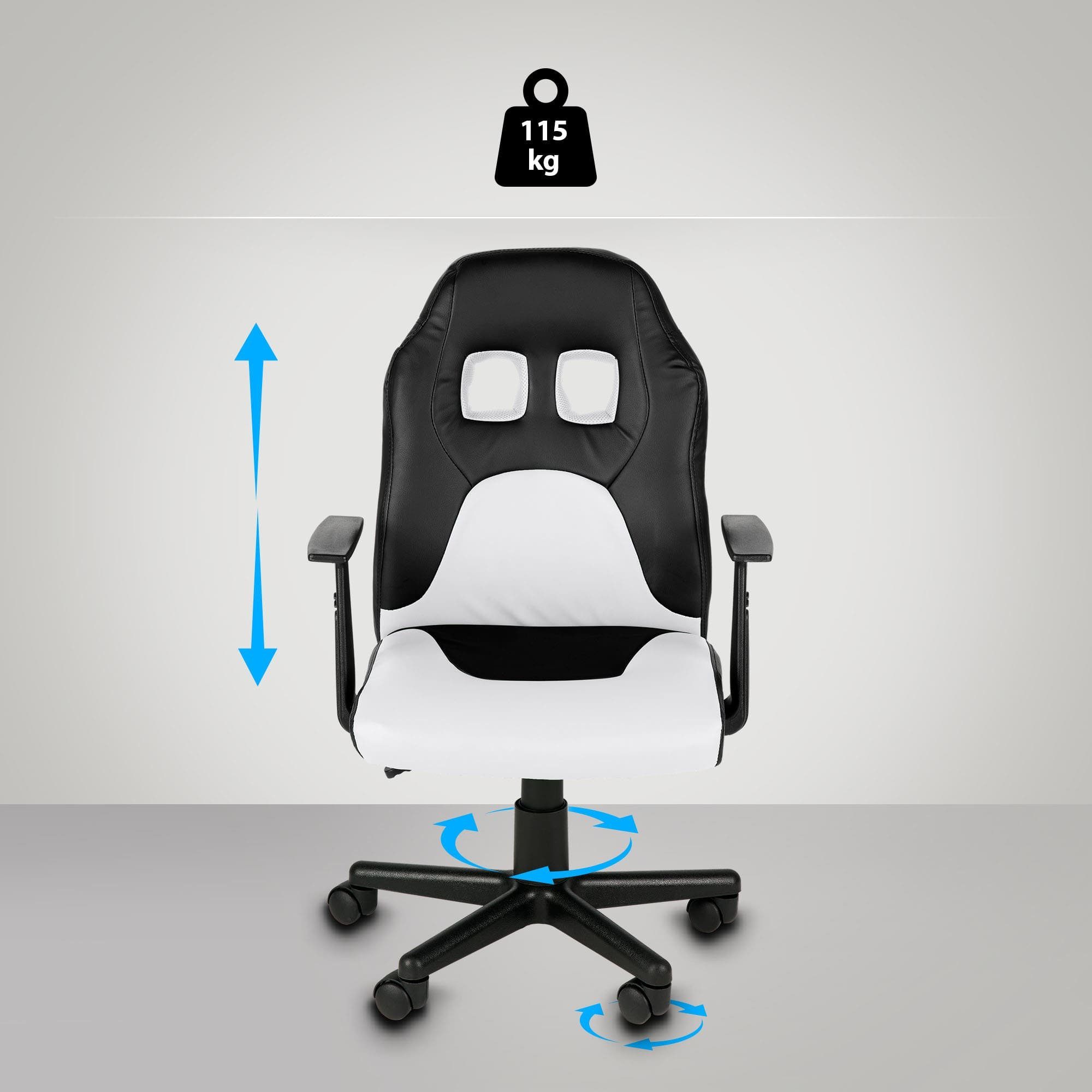 CLP Gaming Chair Fun, Kinder-Bürostuhl, mit abnehmbaren Armlehnen