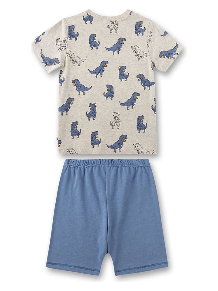 Sanetta Pyjama in Beige/ Blau günstig kaufen
