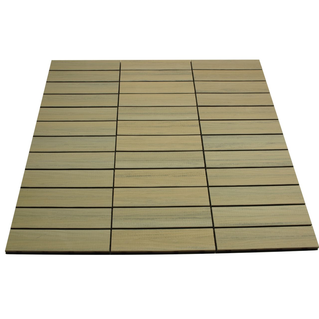 TOP MULTI WPC Fliesen 30 x 30cm braun profiliert 1 m²