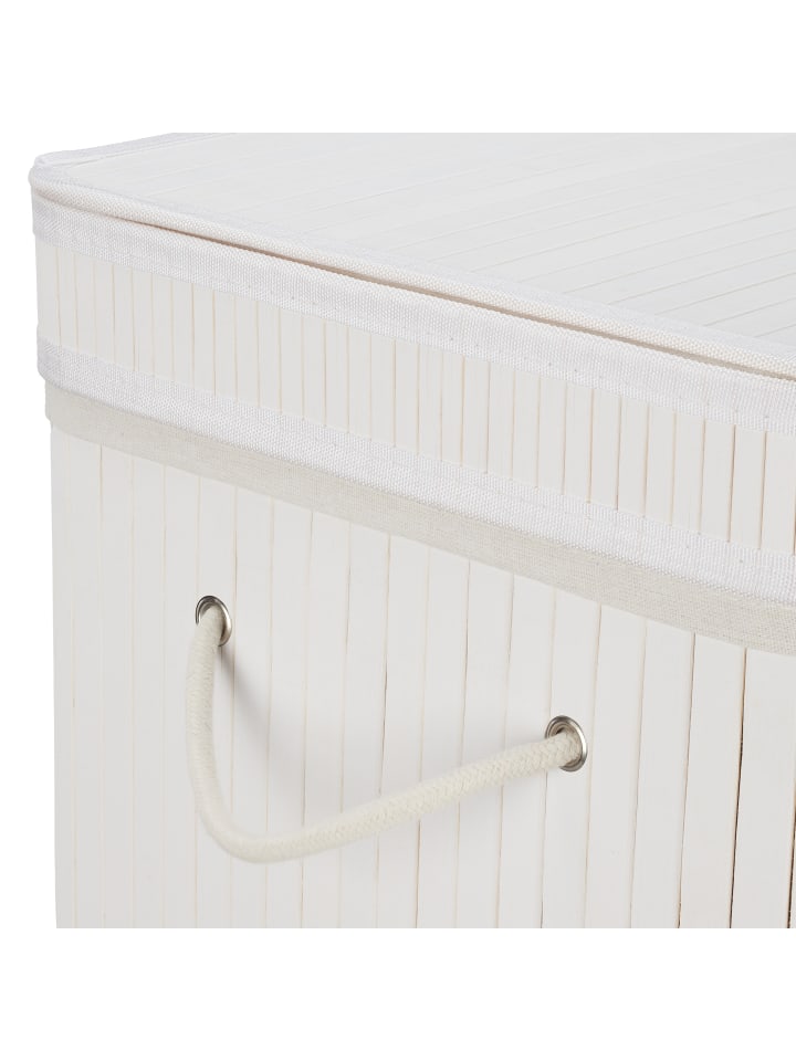 relaxdays Wäschekorb in Weiß - (B)36 x (H)63 x (T)36 cm günstig kaufen onesize