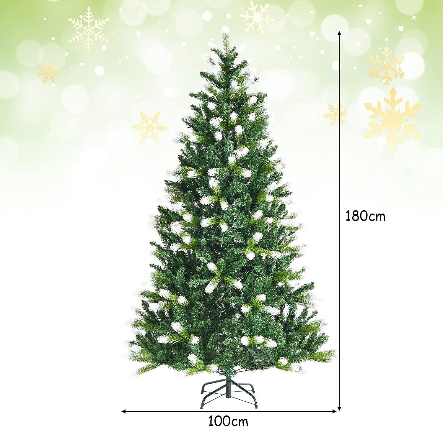 KOMFOTTEU Künstlicher Weihnachtsbaum Tannenbaum, 180cm