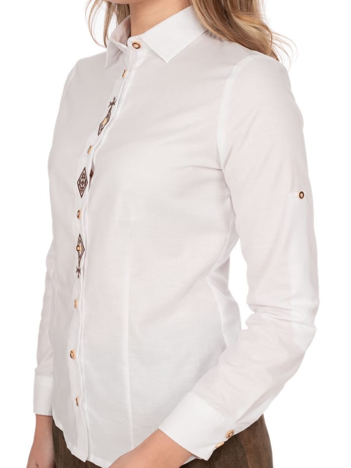 OS-Trachten Bluse 450004-2797 in weiß günstig kaufen