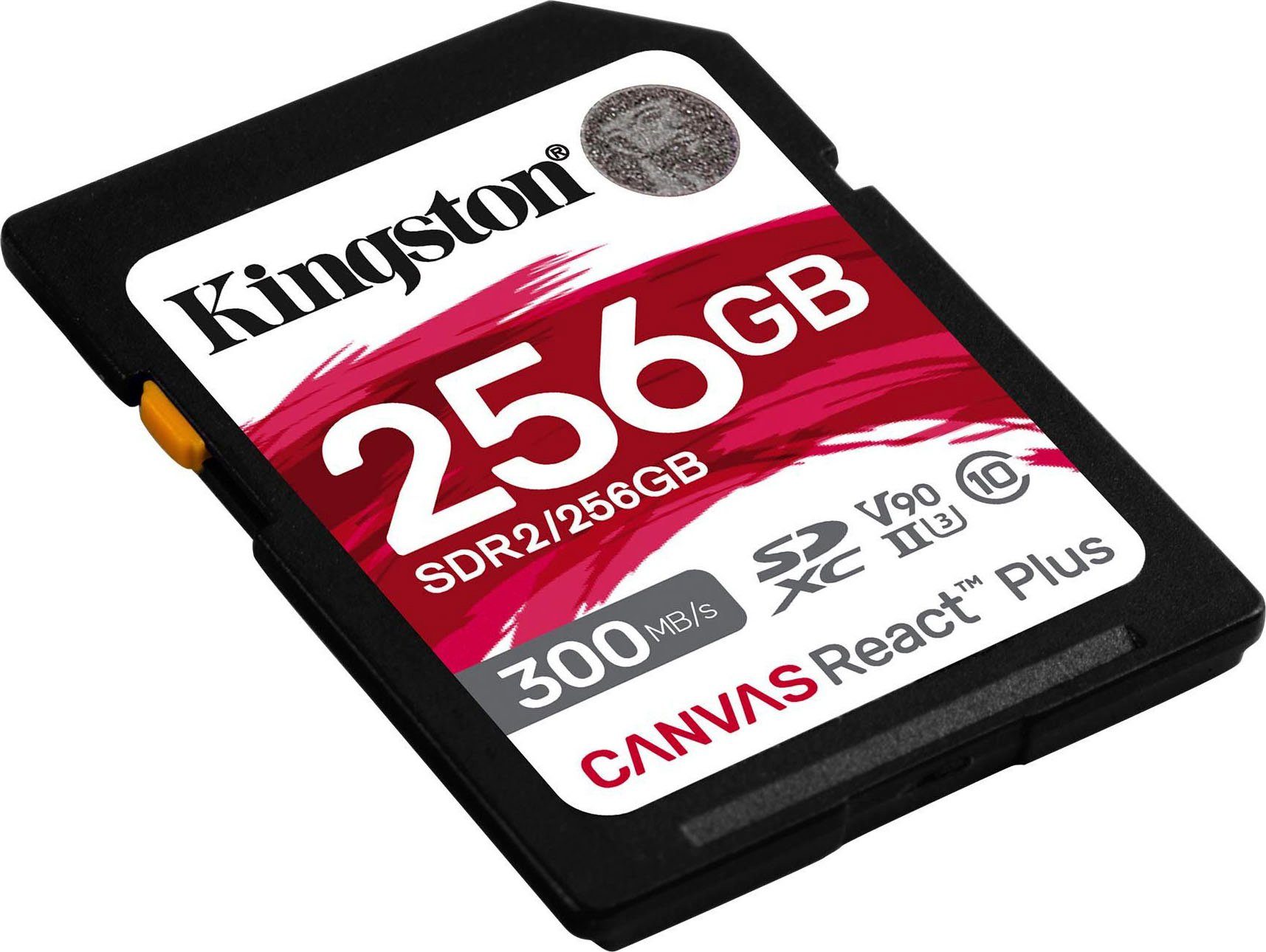 Kingston Canvas React Plus SD 256GB Speicherkarte (256 GB, Class 10, 300 MB/s Lesegeschwindigkeit)