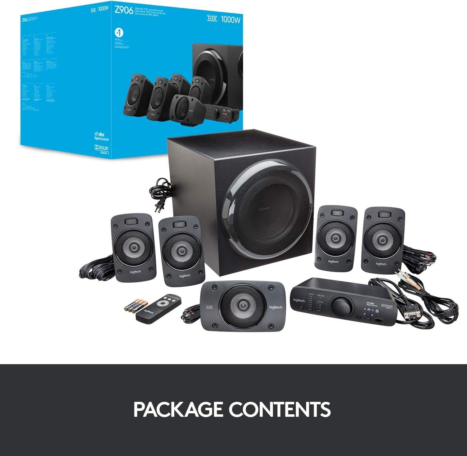 Logitech Z906 Surround-Sound System 5.1 5.1 Lautsprecher System (1000 W)