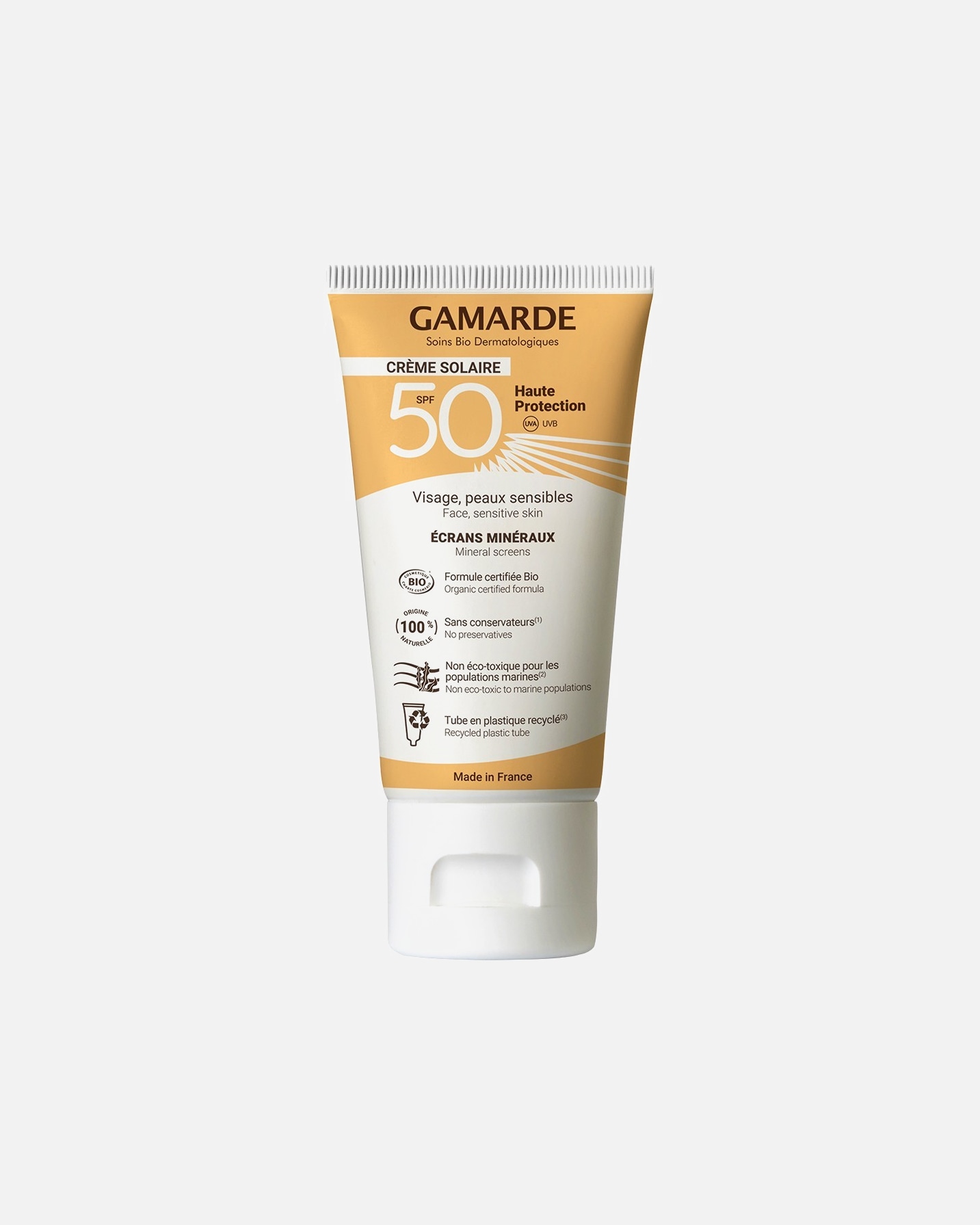 Gamarde krema za sunčanje za lice SPF50