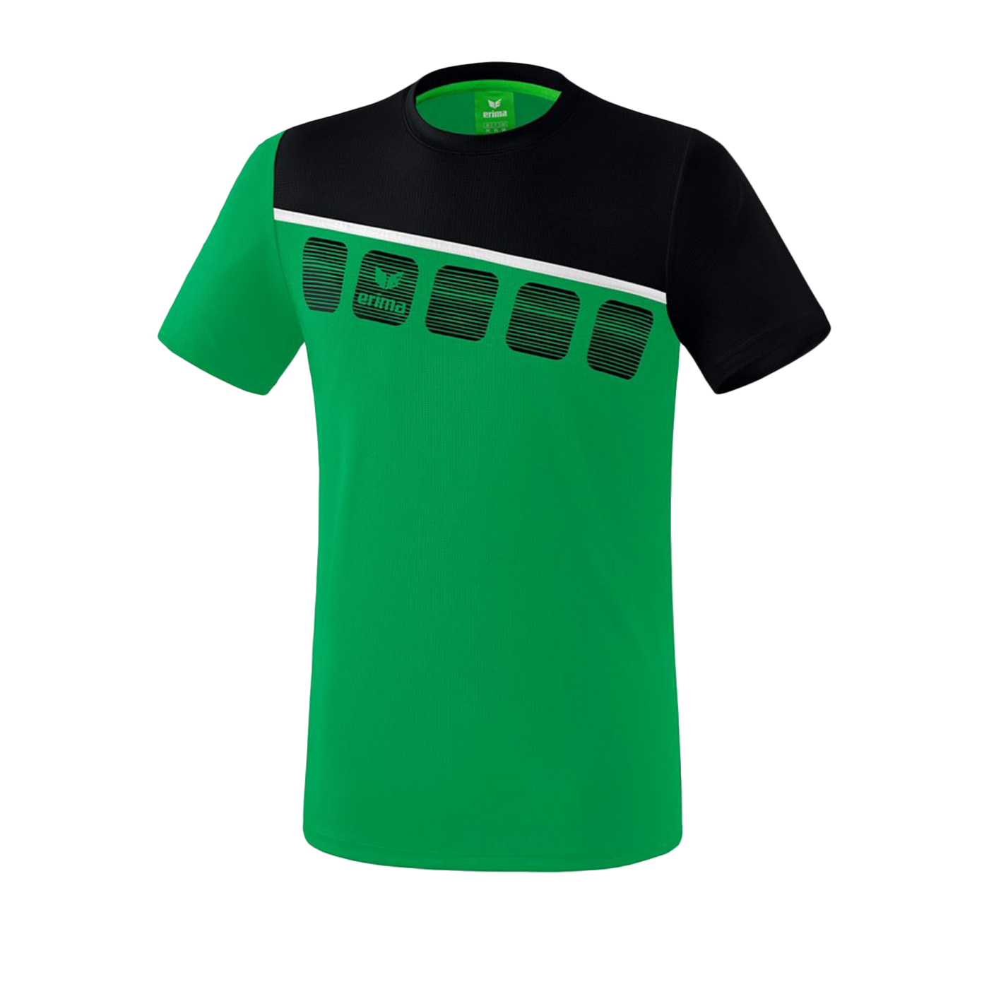 Erima 5-C T-Shirt Grün Schwarz