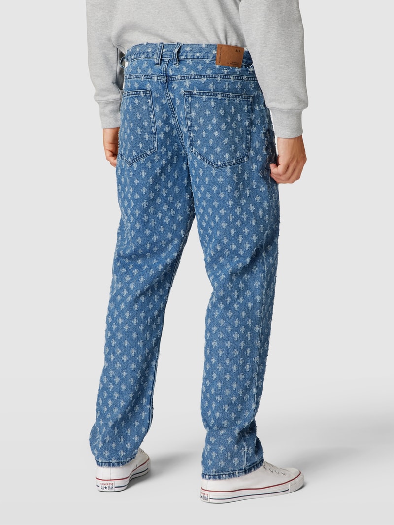 Loose Fit Jeans im Used-Look Modell 'Tokyo' in blau