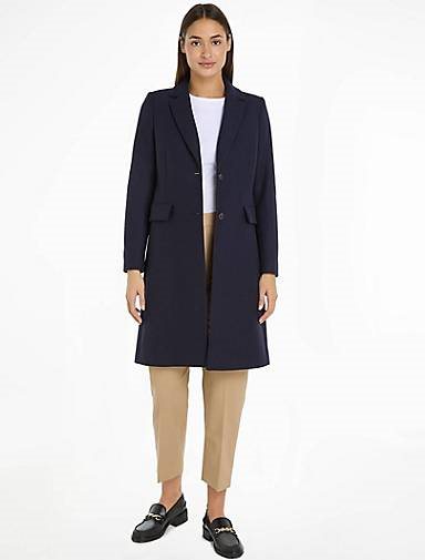 TOMMY HILFIGER Damen Mantel mit Wolle und Kaschmir WOOL BLEND CLASSIC COAT