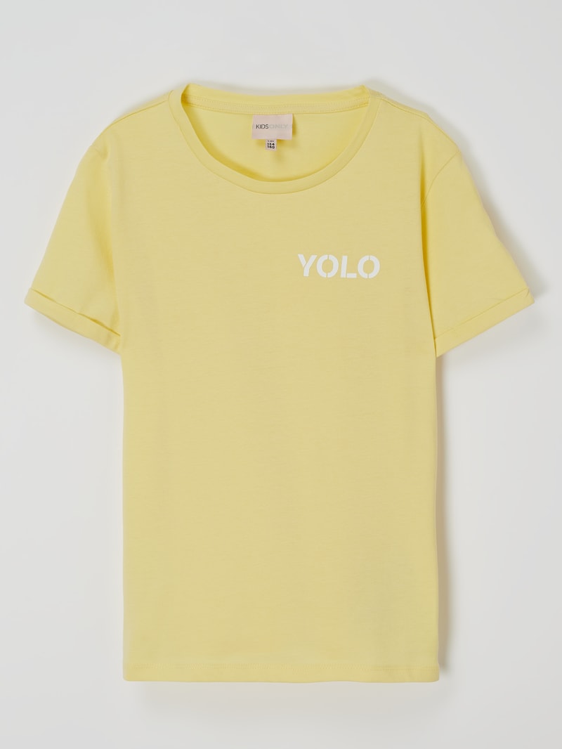 T-Shirt aus Bio-Baumwolle Modell 'Naomi' in hellgelb