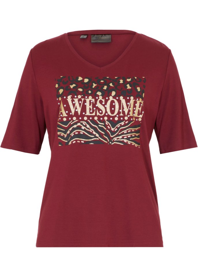 T-Shirt mit Glitzerprint