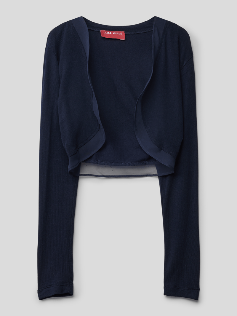 Bolero in Ripp-Optik in marineblau
