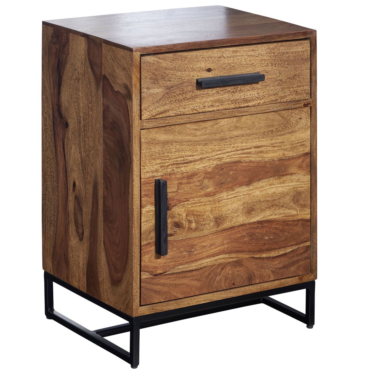 Skyport WOHNLING Nachttisch Boxspringbett Massivholz 45x35x65 cm Nachtkommode Schublade