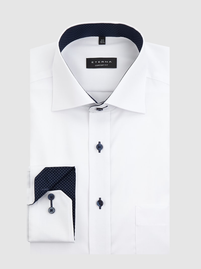 Comfort Fit Business-Hemd aus Oxford in weiß
