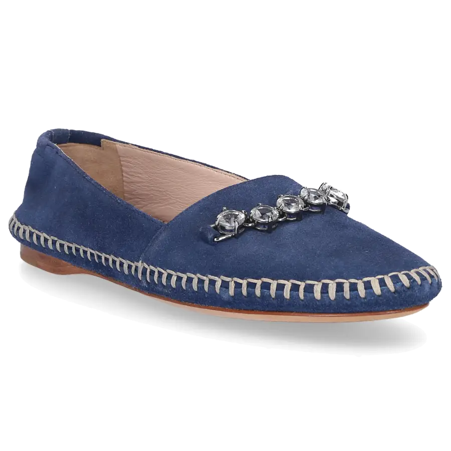 Miu Miu - Loafer Veloursleder - blau