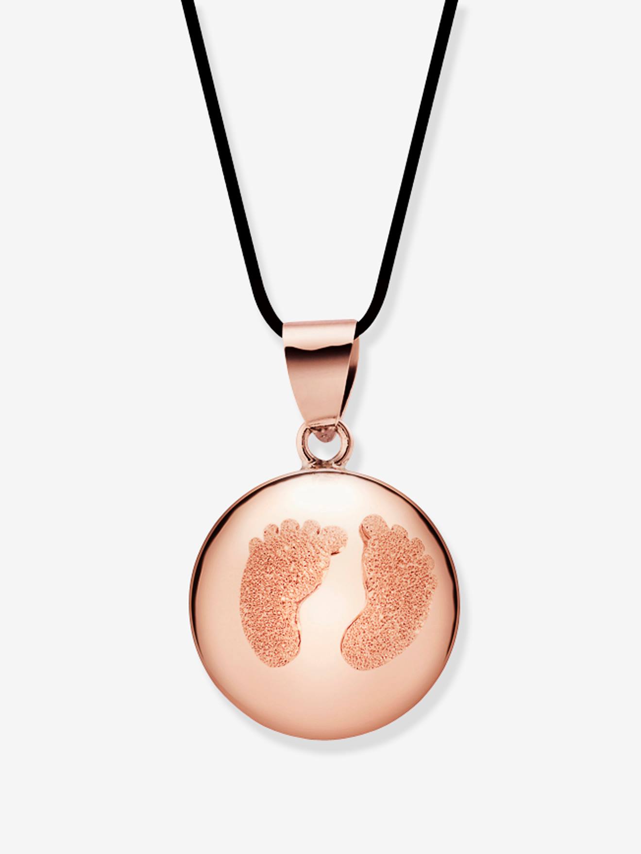Pendentif bola de grossesse Babyfeet CACHE COEUR rhodium