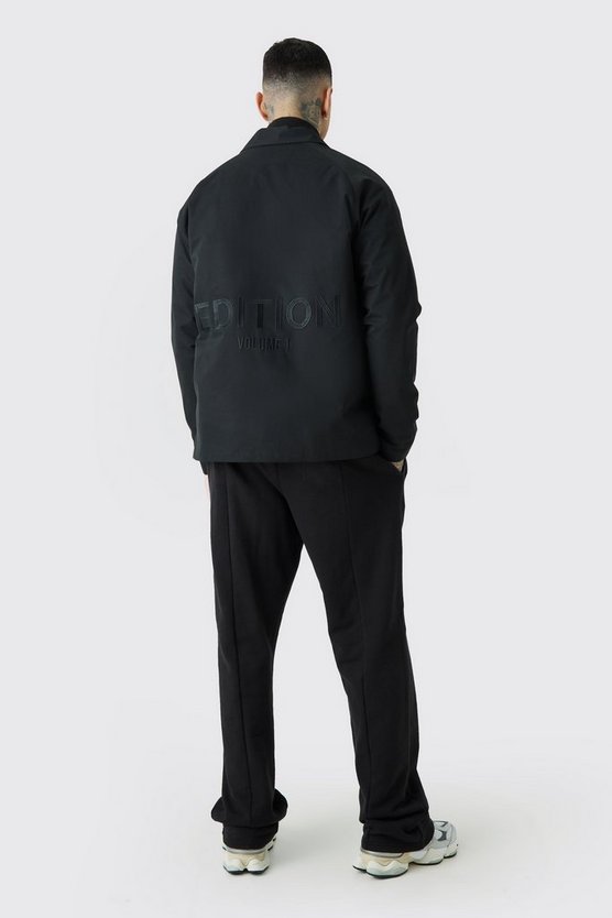Tall bestickte Twill-Jacke