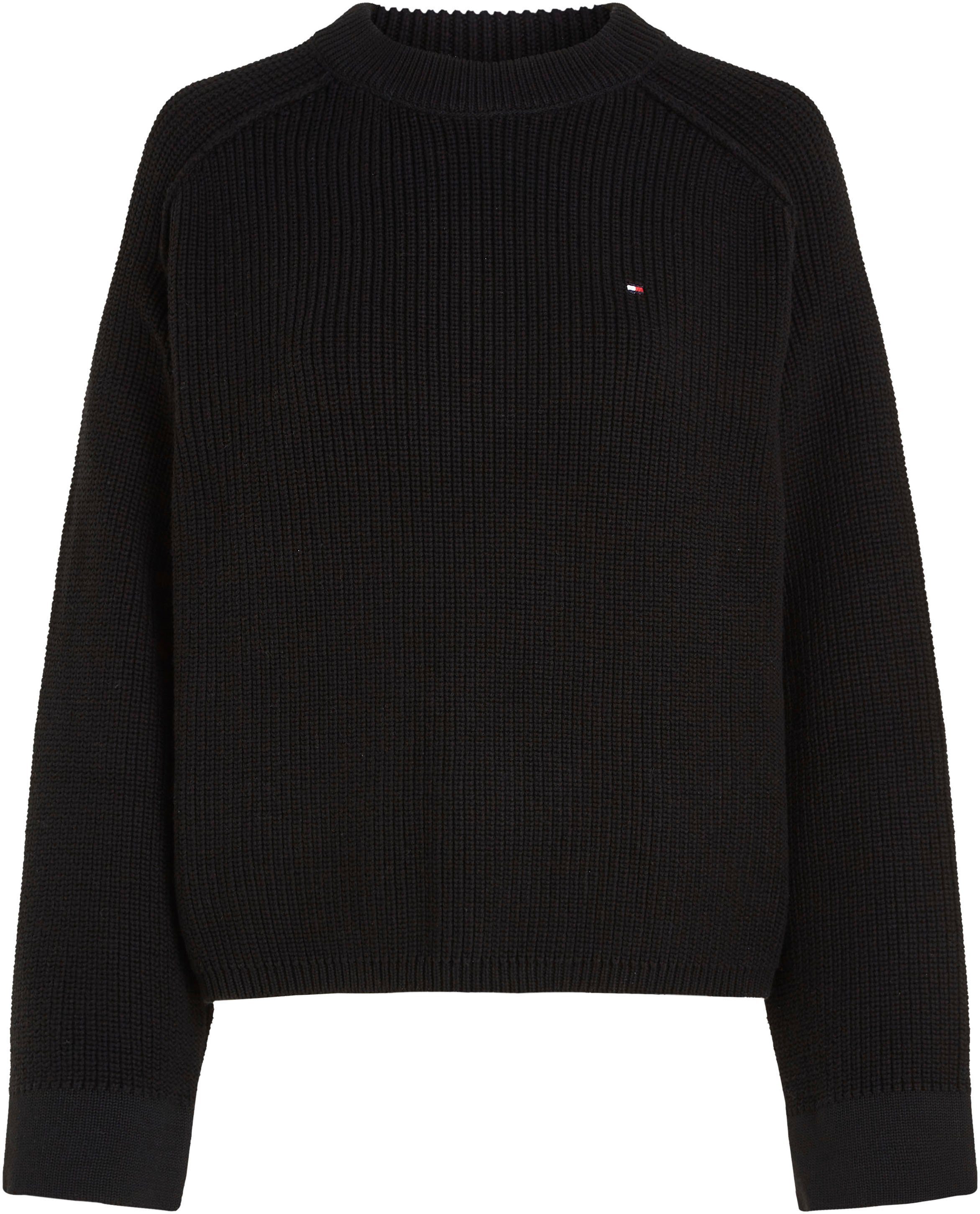 Tommy Hilfiger Rundhalspullover mit Logostickerei