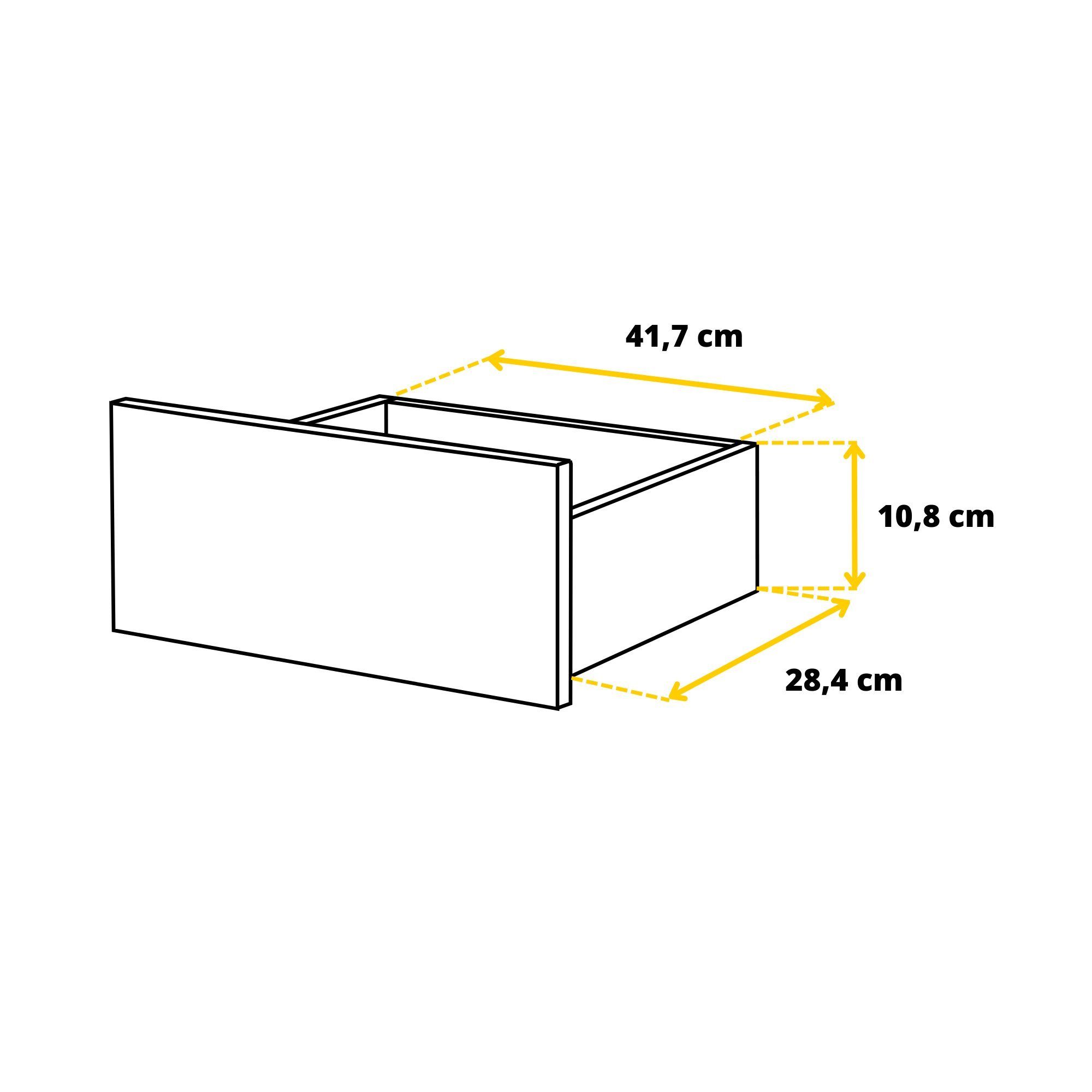 Furnica Kommode GABRIEL 6 Schubladen - Weiß Matt H70cm B100cm T33cm