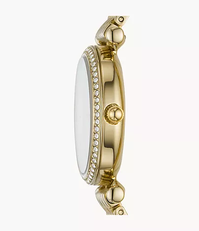 Fossil Damenuhr Carlie Mini Edelstahl Goldfarben