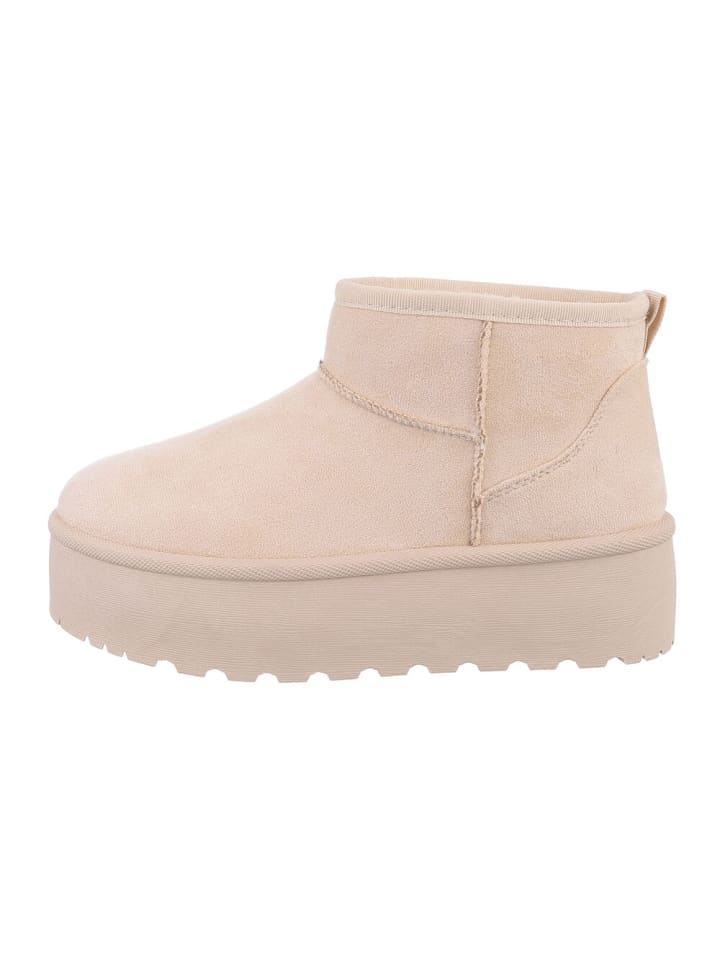 Ital-Design Stiefelette in Beige günstig kaufen