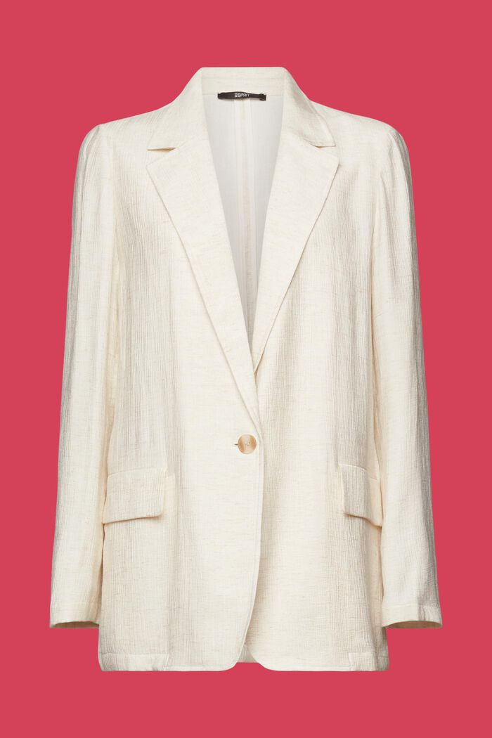 Blazer mit Crinkle-Effekt, LENZING™ ECOVERO™