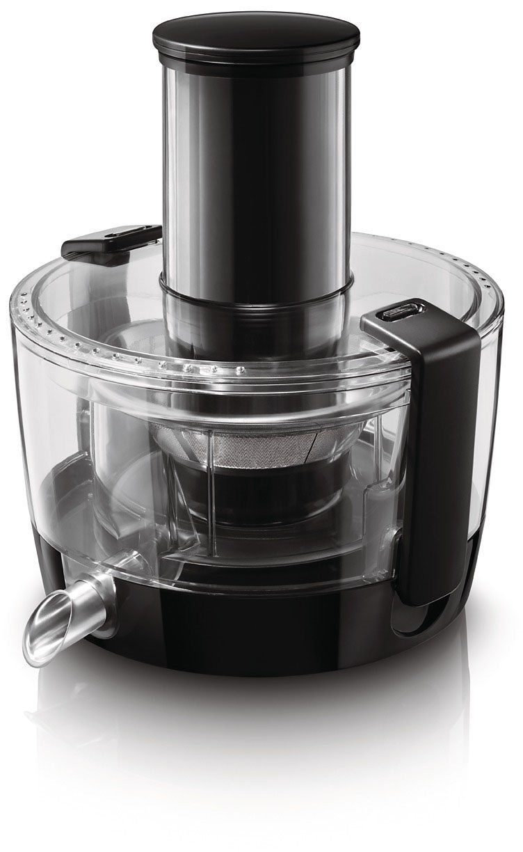 Philips Kompakt-Küchenmaschine HR7778/00, 1300 W, 2 l Schüssel, inkl. Knethaken, Entsafter, Standmixer und Zitruspresse