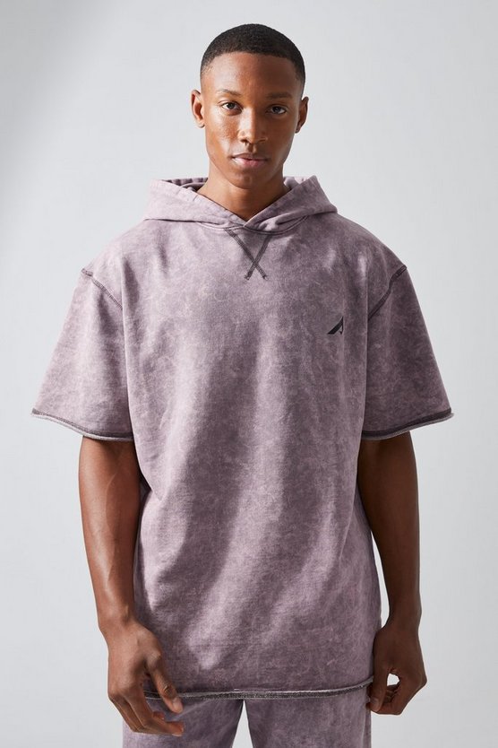 Active Oversize Hoodie mit Acid-Waschung