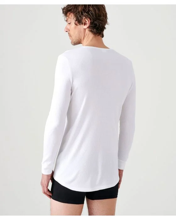 T-shirt côte Richelieu, col rond Thermolactyl