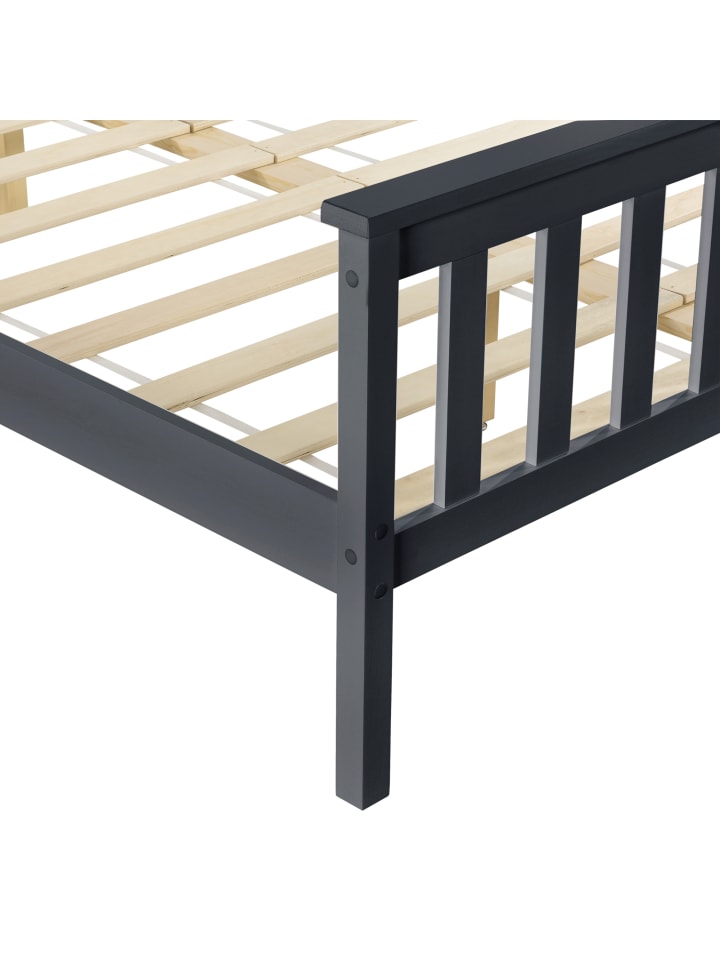 en.casa Holzbett Visby in Grau (B)180cm günstig kaufen onesize