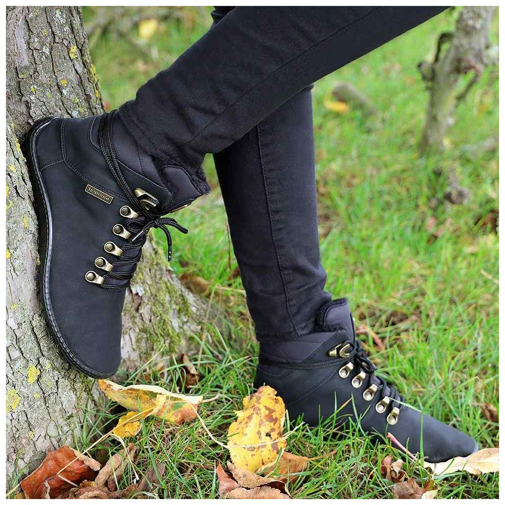 Leguano Husky Black Winterbarfußschuhe