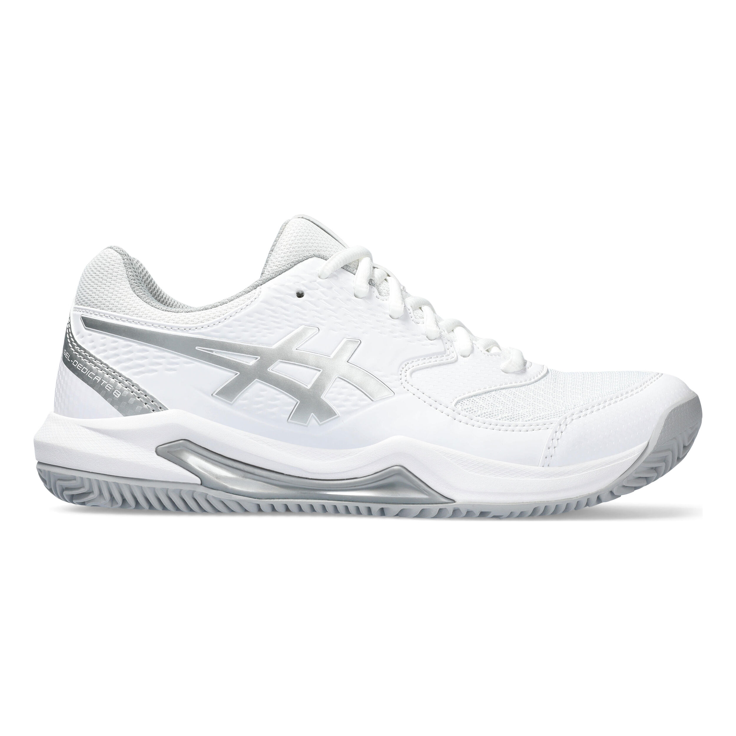 Gel-Dedicate 8 Sandplatzschuh Damen - Weiß, Silber