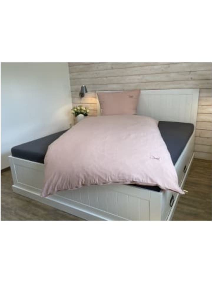 Sansibar Bettwäsche Leinen Look in Rosé günstig kaufen 135x200 cm (80x80 cm)