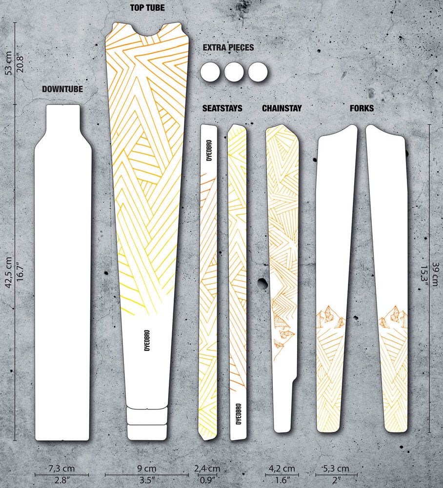DYEDBRO Stay Free Gravel Rahmenschutz Kit kaufen | Bike-Discount
